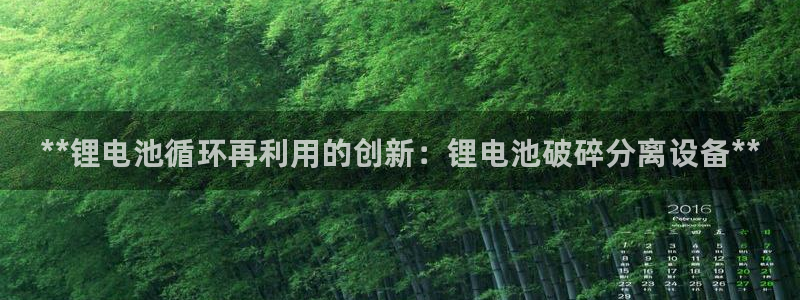 尊龙凯时app产品介绍：**锂电池循环再利用的创新：锂电池破碎分离设备**